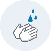 Excessive Hand-washing can dry out skin icon